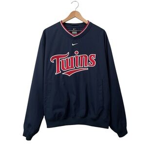 Minnesota Twins Nike Men’s Small Red Blue Pullover Jacket Genuine Merchandise